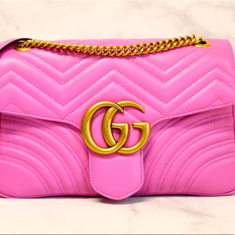 Almost New Pink Gucci Marmont bag